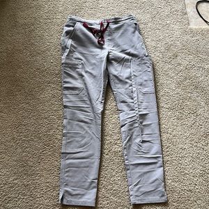 Grey skinny Figs scrub pants